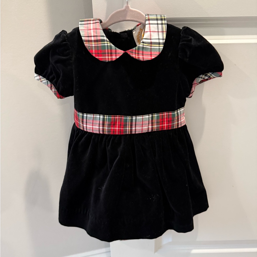 The Beaufort Bonnet Company Black Dress with Plaid Accents